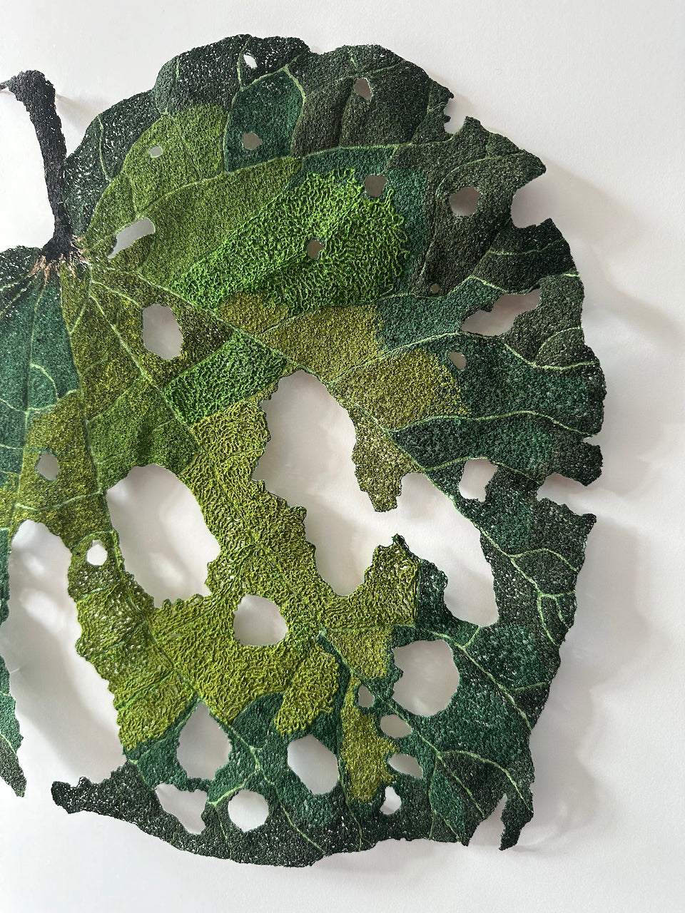 Giant Kawakawa Leaf 3D Thread Sculpture #5.