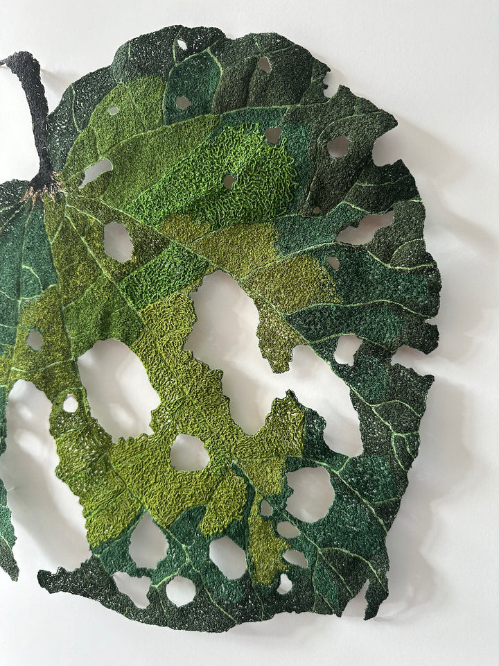 Giant Kawakawa Leaf 3D Thread Sculpture #5.