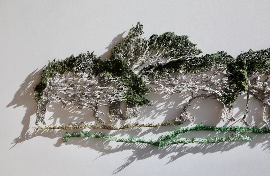 Windswept Kanuka - Slope Point. 3D Thread Sculpture.