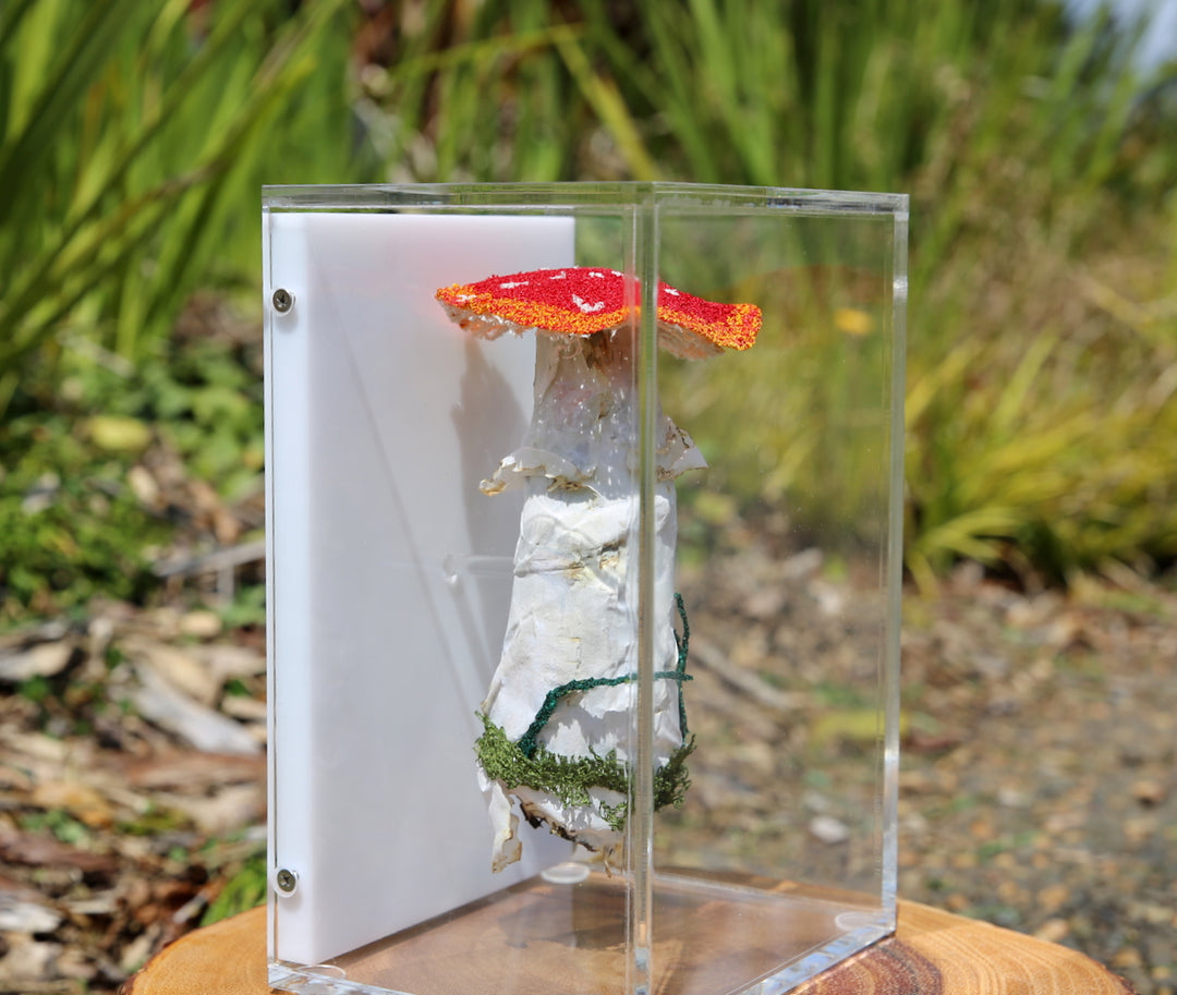 Amanita muscaria fungi 3D Thread Sculpture #3.