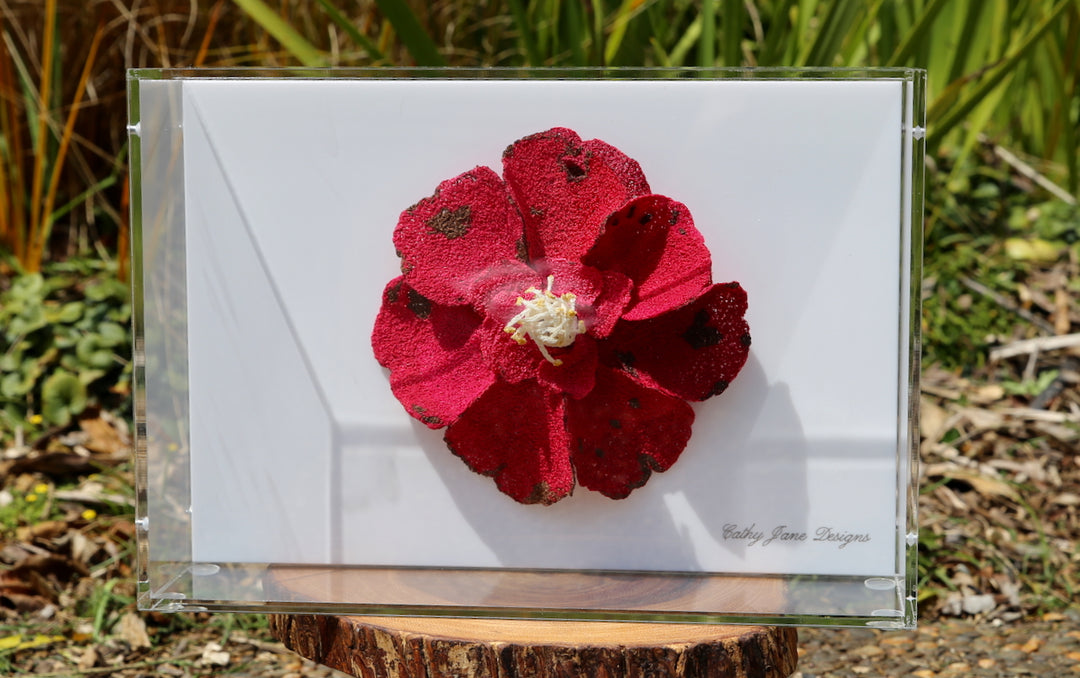 Camellia 3D Thread Sculpture.