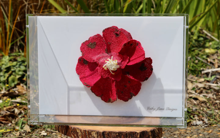 Camellia 3D Thread Sculpture.