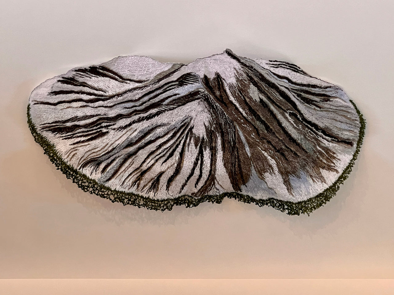 Mount Taranaki #2 sculptural embroidery