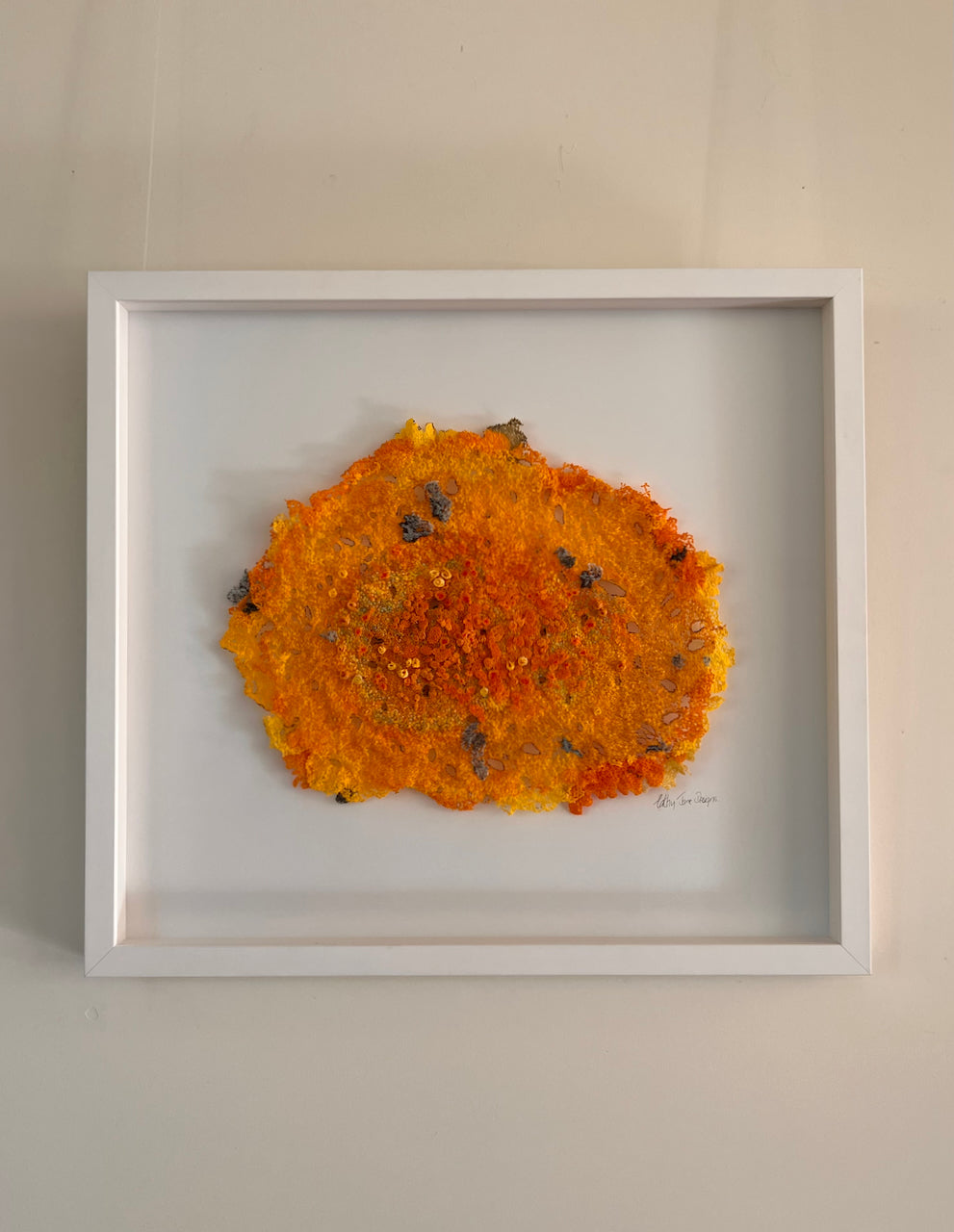 Sunburst Lichen 3D Thread Sculpture.  (award winning artwork).