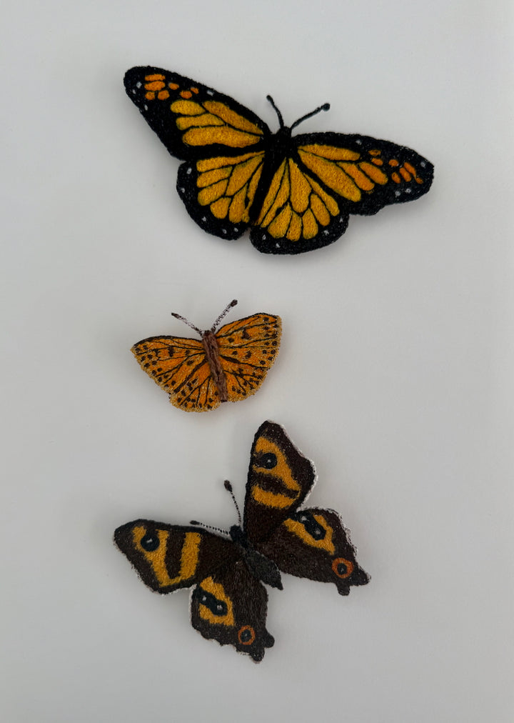 Butterflies of New Zealand 3D Thread Sculpture. (private commission).