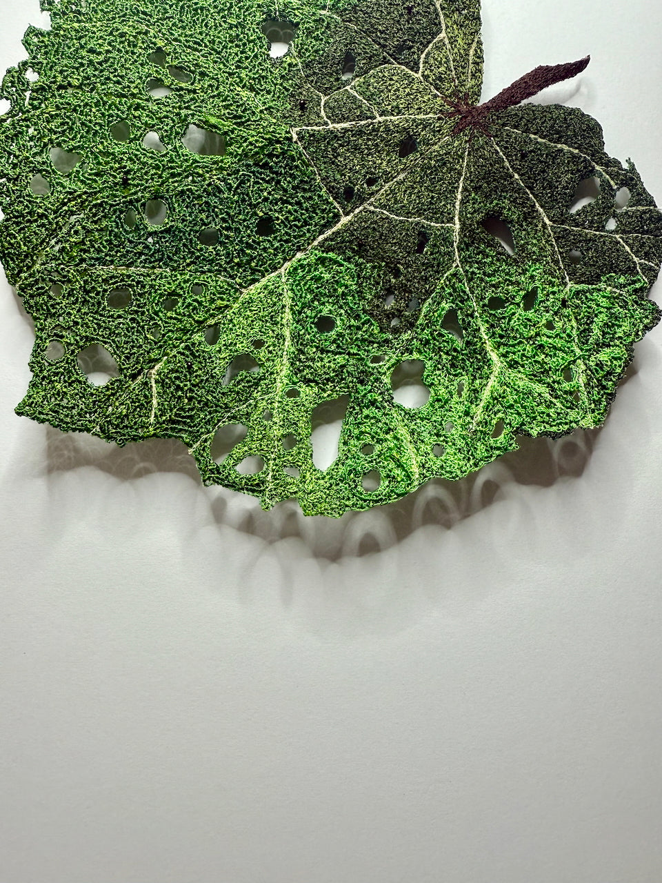 Kawakawa Leaf 3D Thread Sculpture #6 (commission).