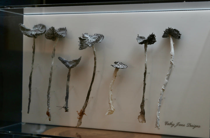 Inkcap Fungi 3D Thread Sculpture #2.