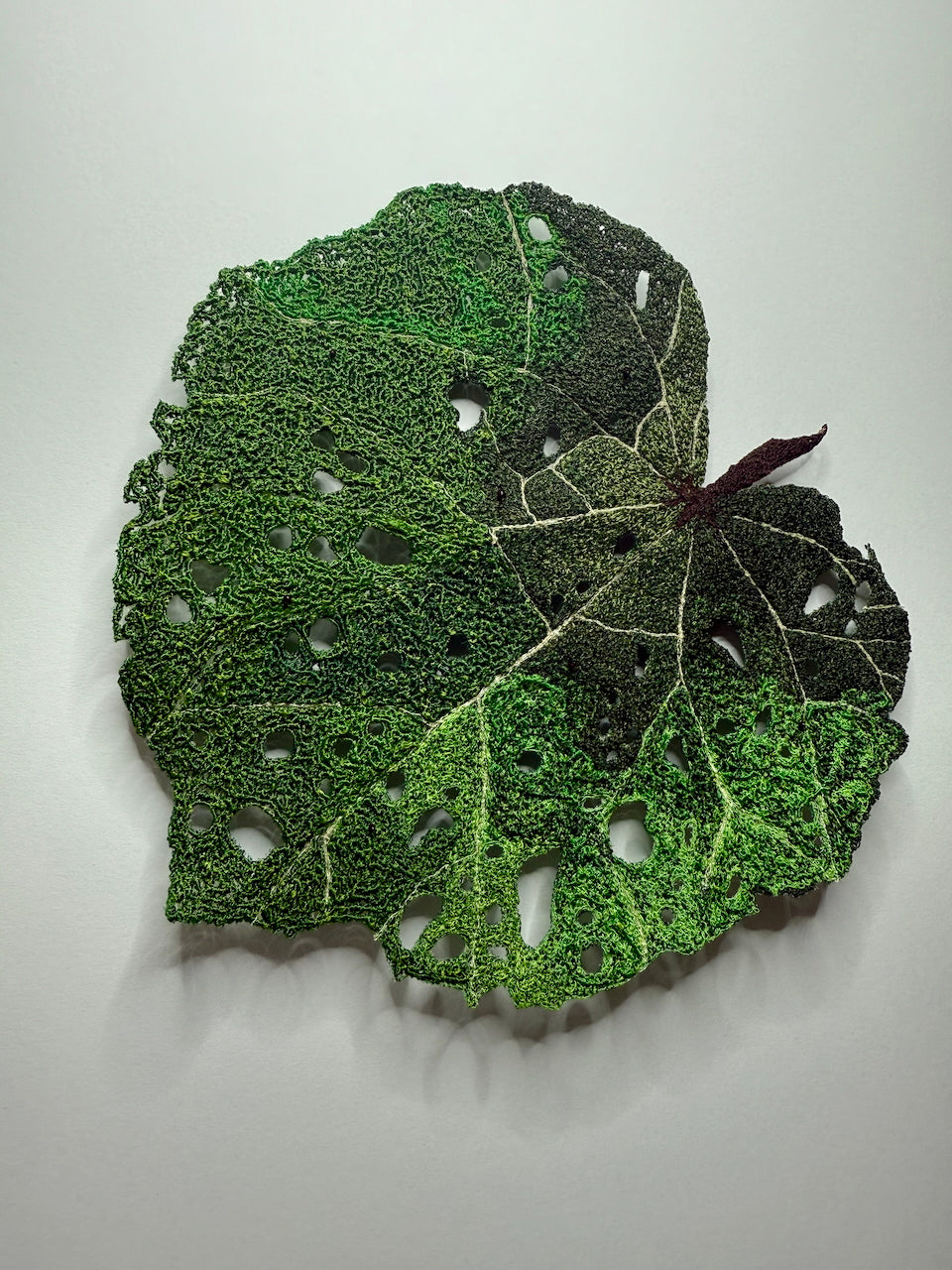 Kawakawa Leaf 3D Thread Sculpture #6 (commission).