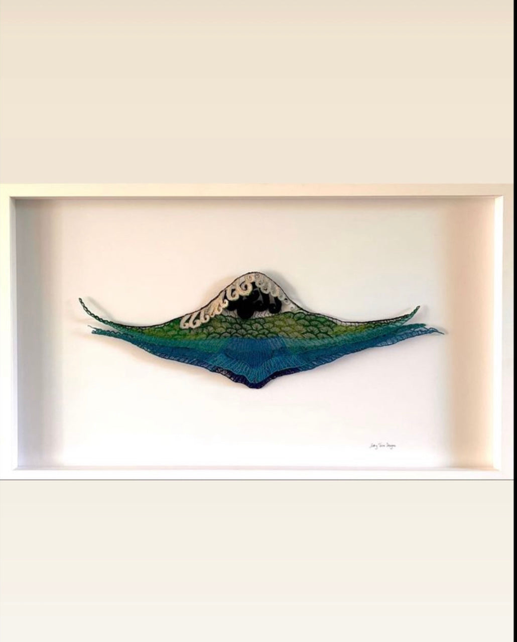 Mount Taranaki 3D Thread Sculpture. #1.