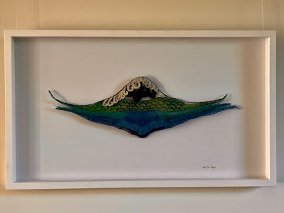 Mount Taranaki sculptural embroidery