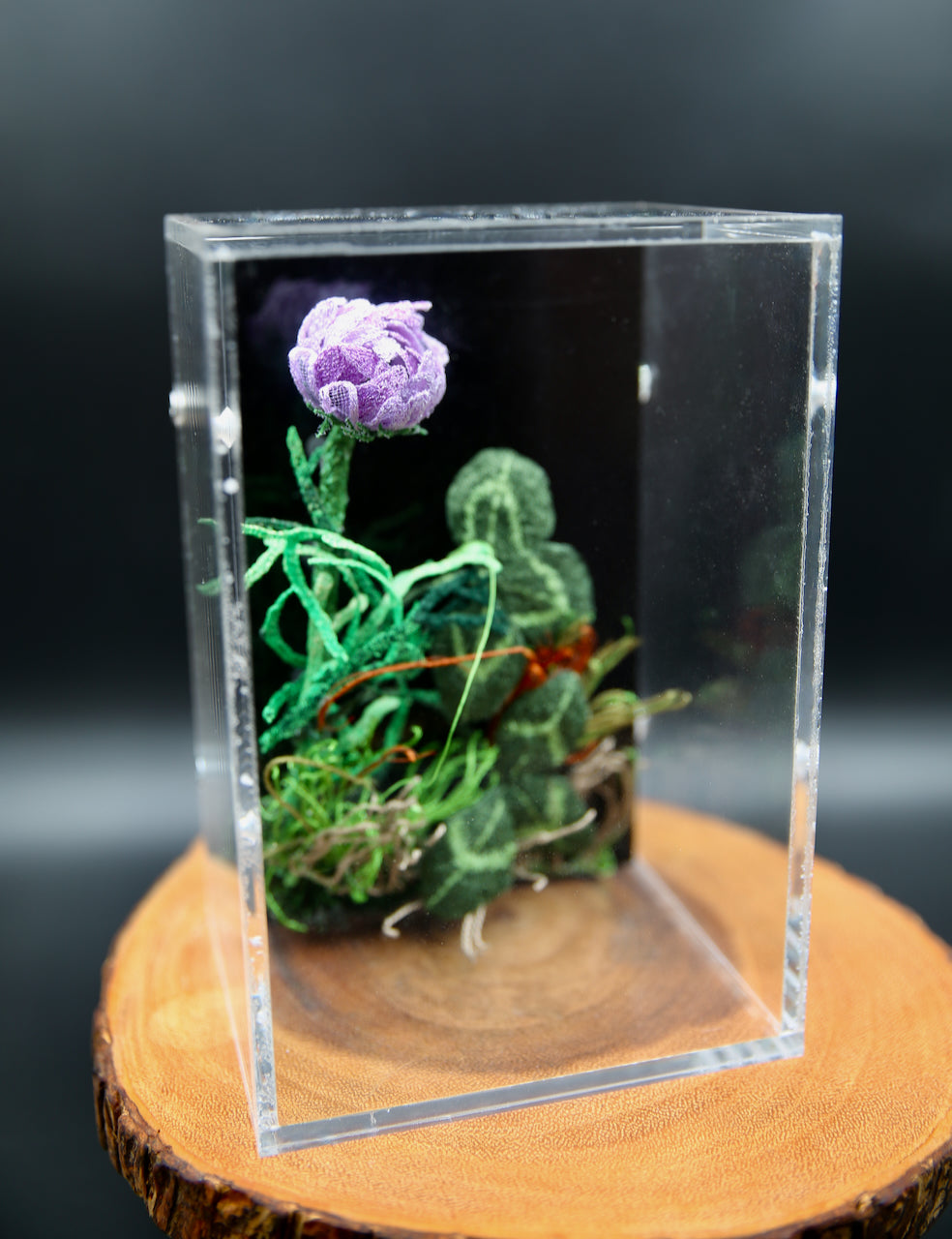 Red clover 3D Thread Sculpture.