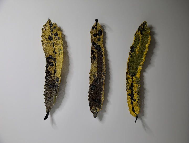 Rewarewa leaves. 3D Thread Sculpture.