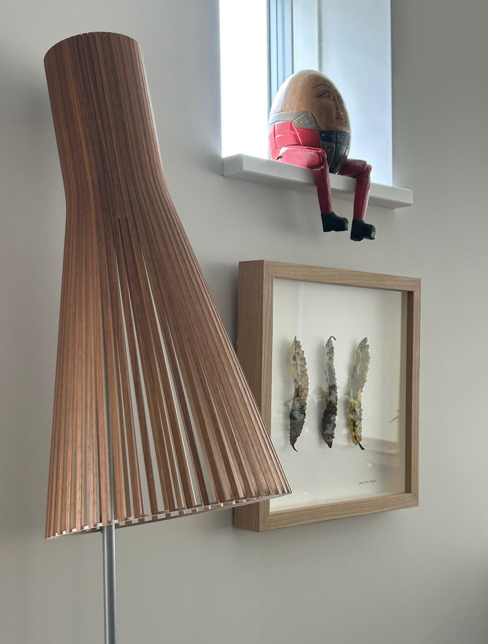 Rewarewa leaves. 3D Thread Sculpture.