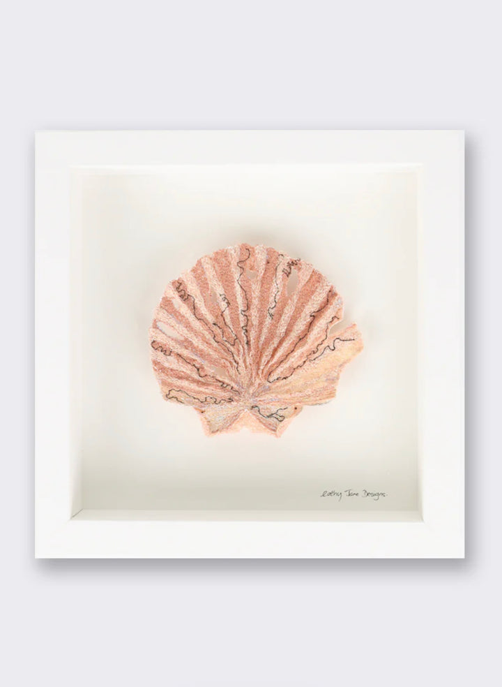 Scallop shell 3D Thread Sculpture.