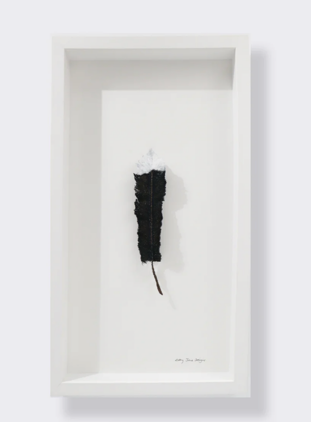 Huia feather 3D Thread Sculpture #3.
