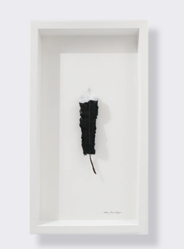 Huia feather 3D Thread Sculpture #3.