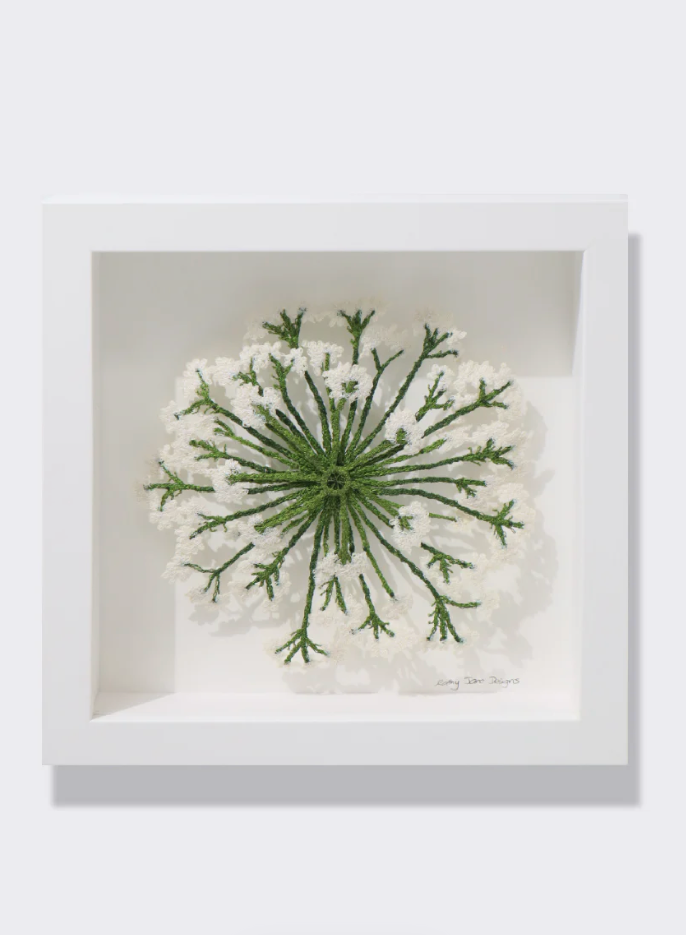 Queen Anne's lace sculptural embroidery
