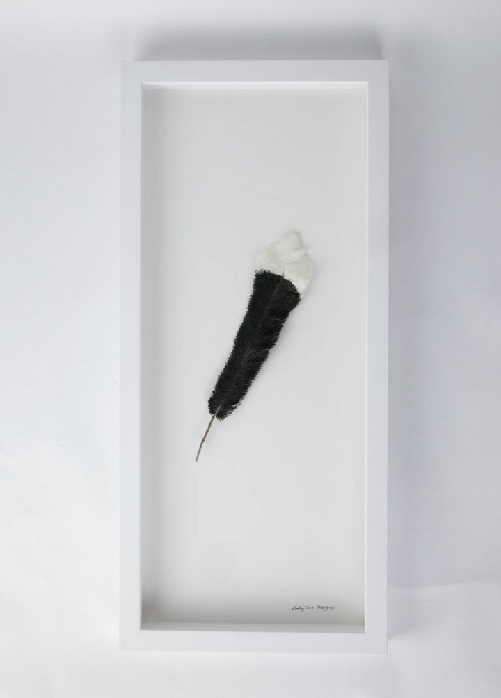 Huia feather 3D Thread Sculpture #6.