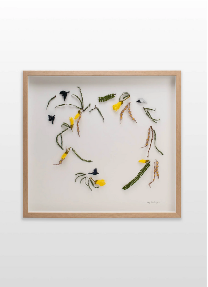 Springtime Kōwhai 3D Thread Sculpture