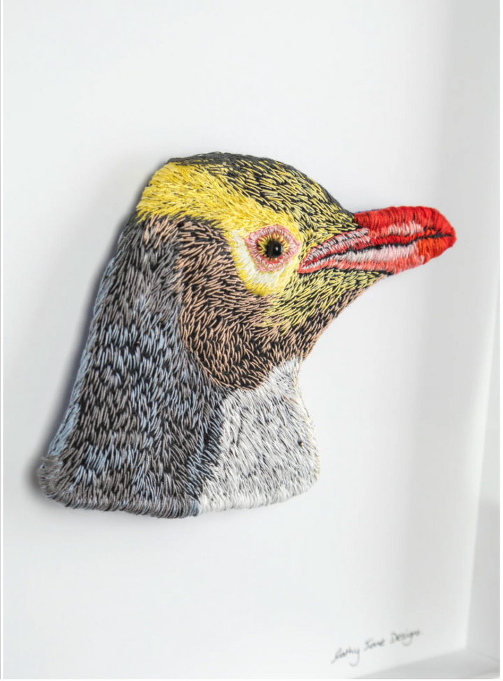 Yellow eyed penguin 'Hoiho'  3D Thread Sculpture #2.