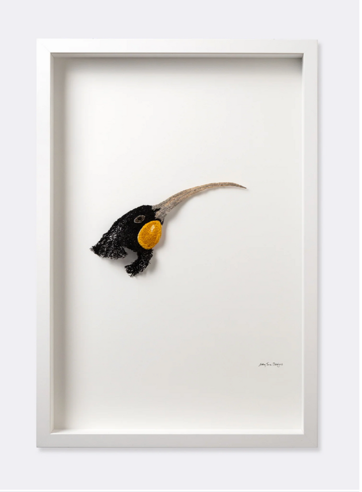 Huia (female) 3D Thread Sculpture.