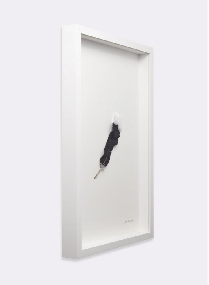 Huia feather 3D Thread Sculpture #7.