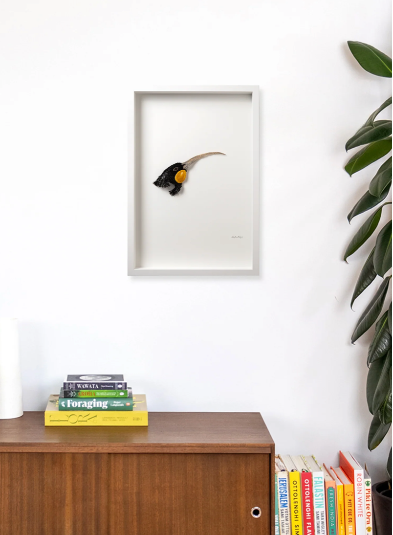 Huia (female) 3D Thread Sculpture.