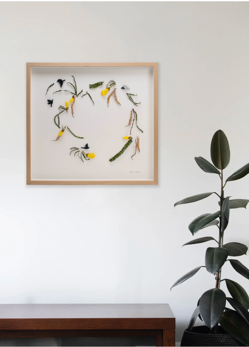 Springtime Kōwhai 3D Thread Sculpture