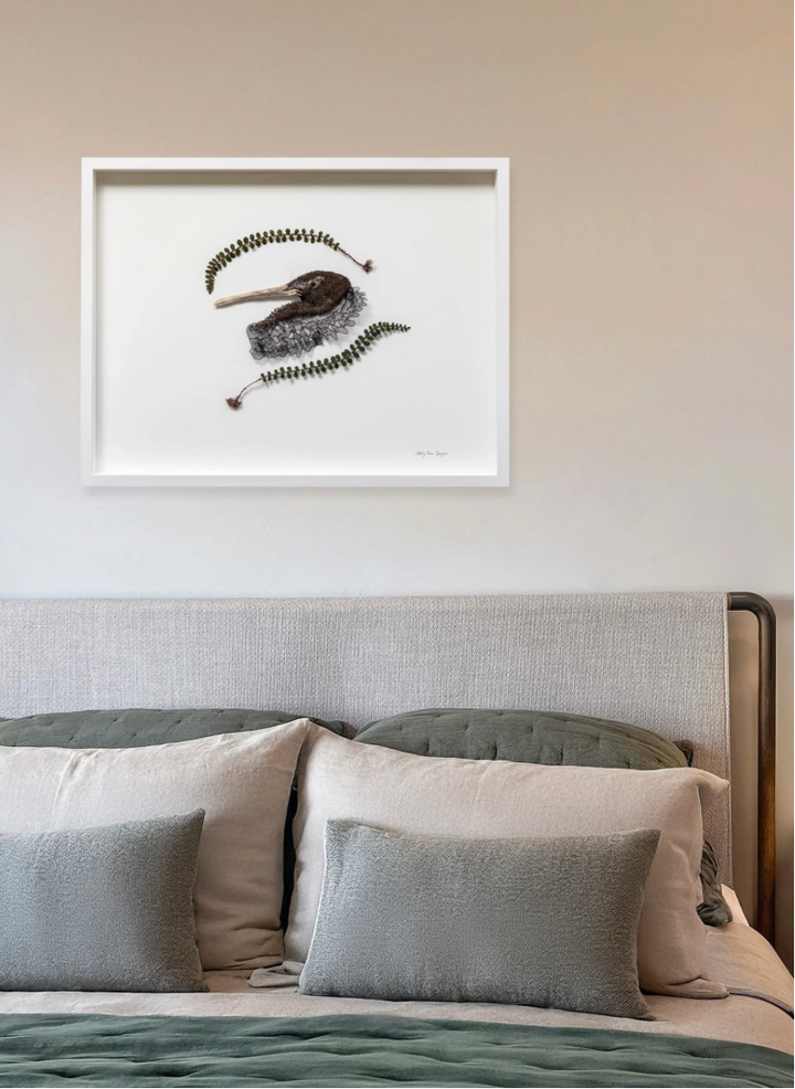 NZ Brown Kiwi 3D Thread Sculpture.