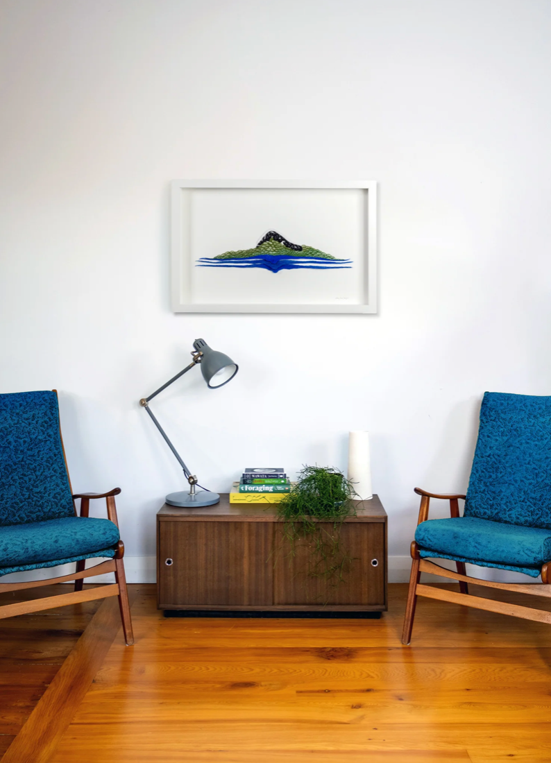 Mount Taranaki 3D Thread Sculpture. #2.