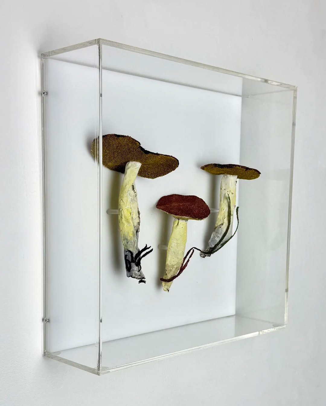 Dotted-stalked Suillus fungi 3D Thread Sculpture. #2