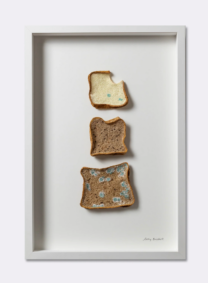 Bread Trio. 3D Thread Sculptures. #2.  Fibre Art.