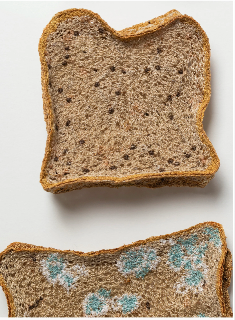 Bread Trio. 3D Thread Sculptures. #2.  Fibre Art.