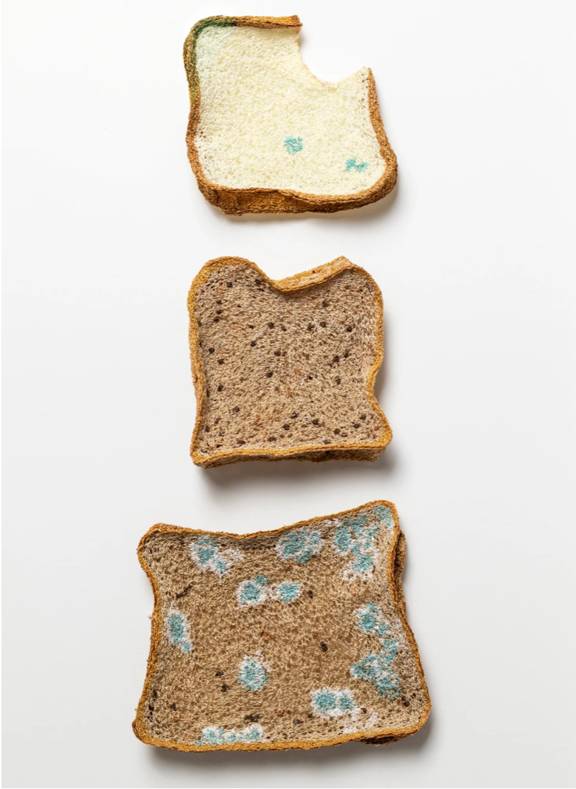 Bread Trio. 3D Thread Sculptures. #2.  Fibre Art.