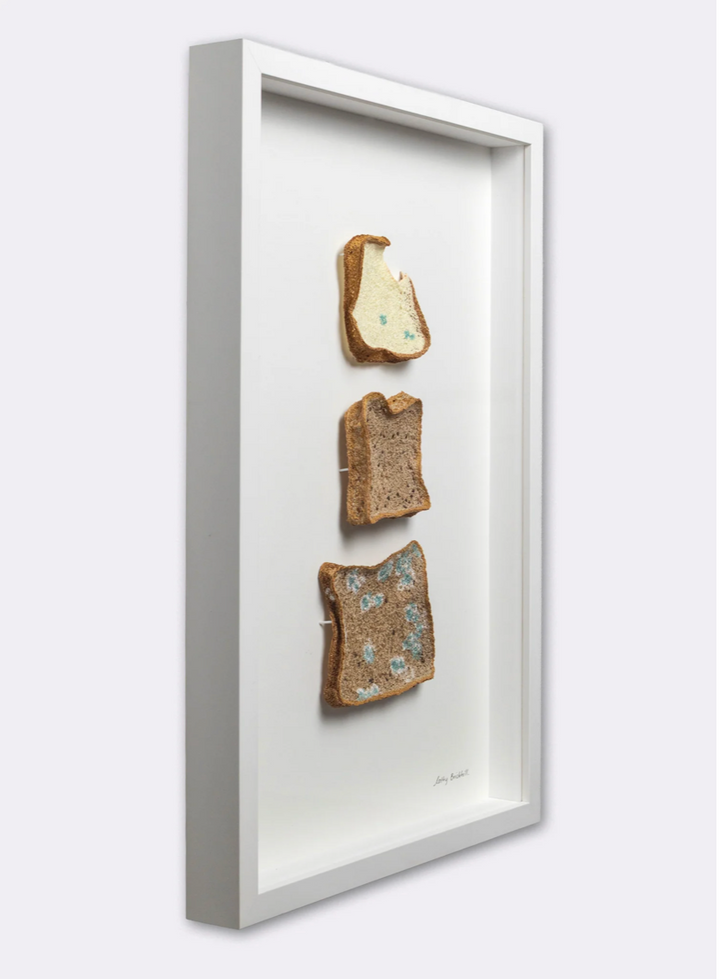 Bread Trio. 3D Thread Sculptures. #2.  Fibre Art.