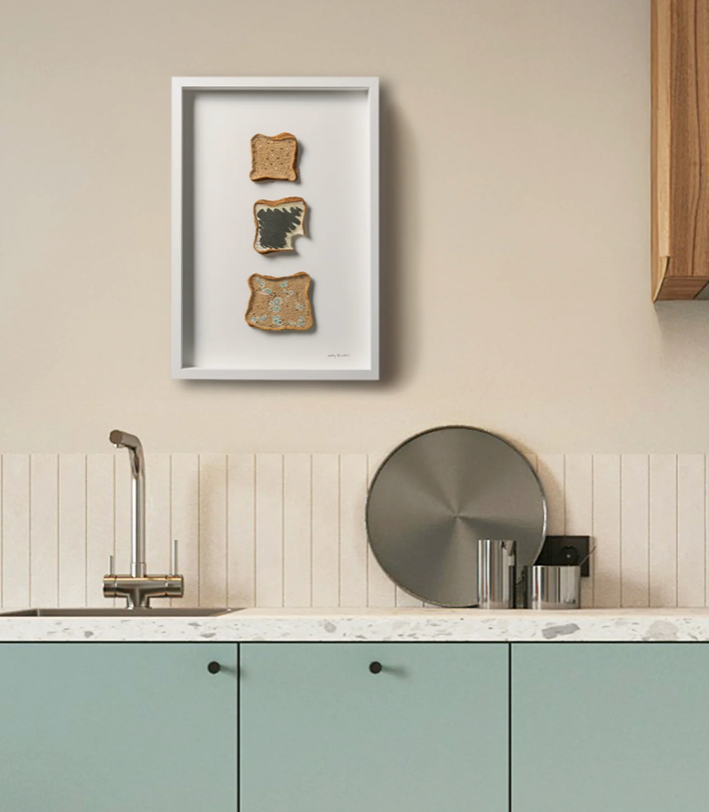 Bread Trio. 3D Thread Sculptures. #3. Fibre Art.