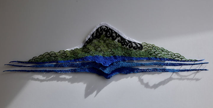 Mount Taranaki 3D Thread Sculpture. #2.