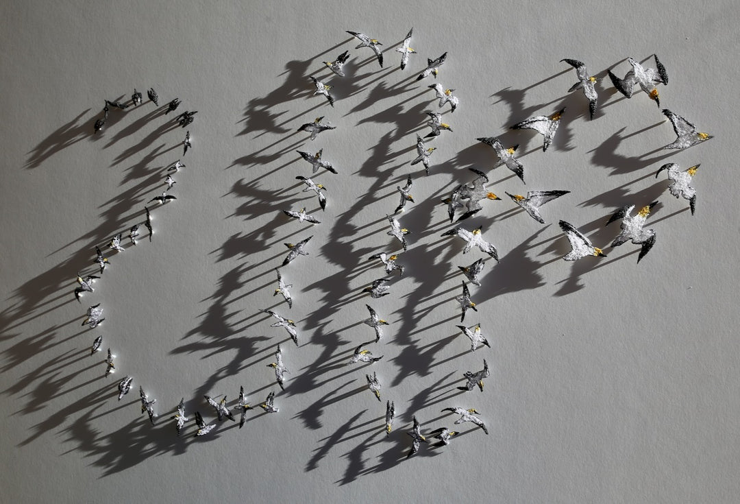 Insatiable Gannets 3D Thread Sculpture. #3.