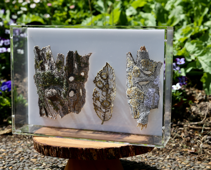 Textures of the forest. 3D Fibre Art.
