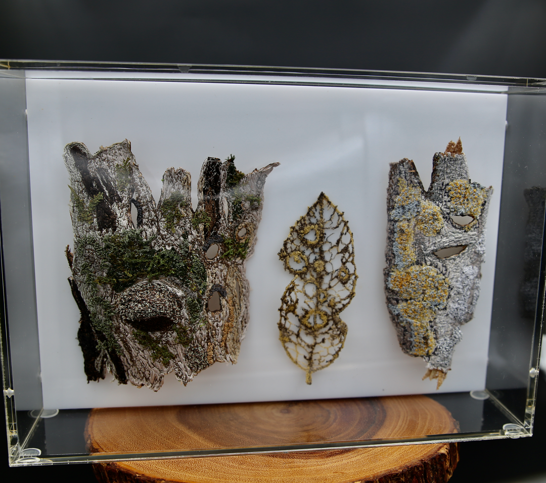 Textures of the forest. 3D Fibre Art.