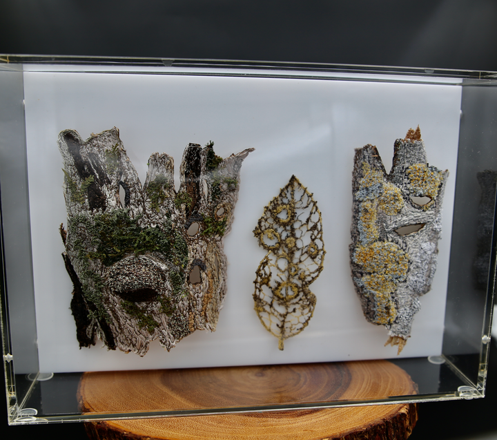 Textures of the forest. 3D Fibre Art.