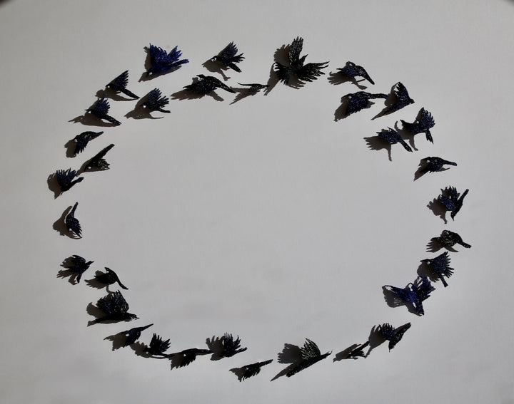 Dance of the Tui 3D Thread Sculpture #7.