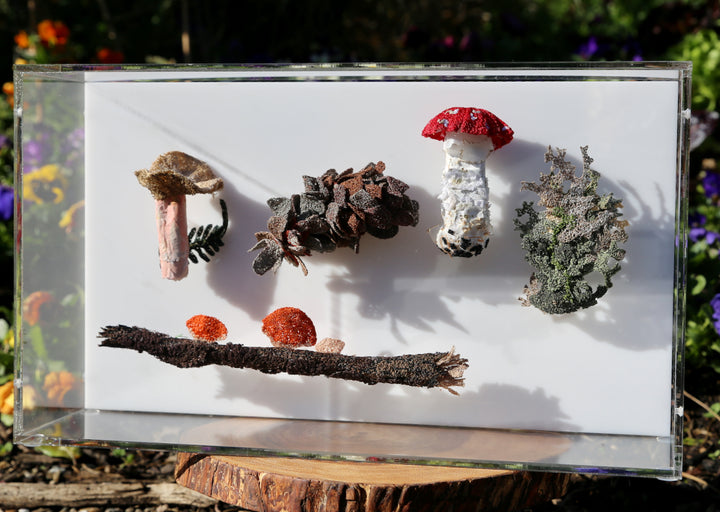 A walk through the pine forest. 3D Thread Sculpture.