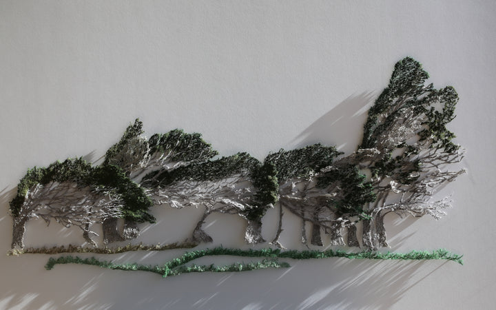 Windswept Kanuka - Slope Point. 3D Thread Sculpture.