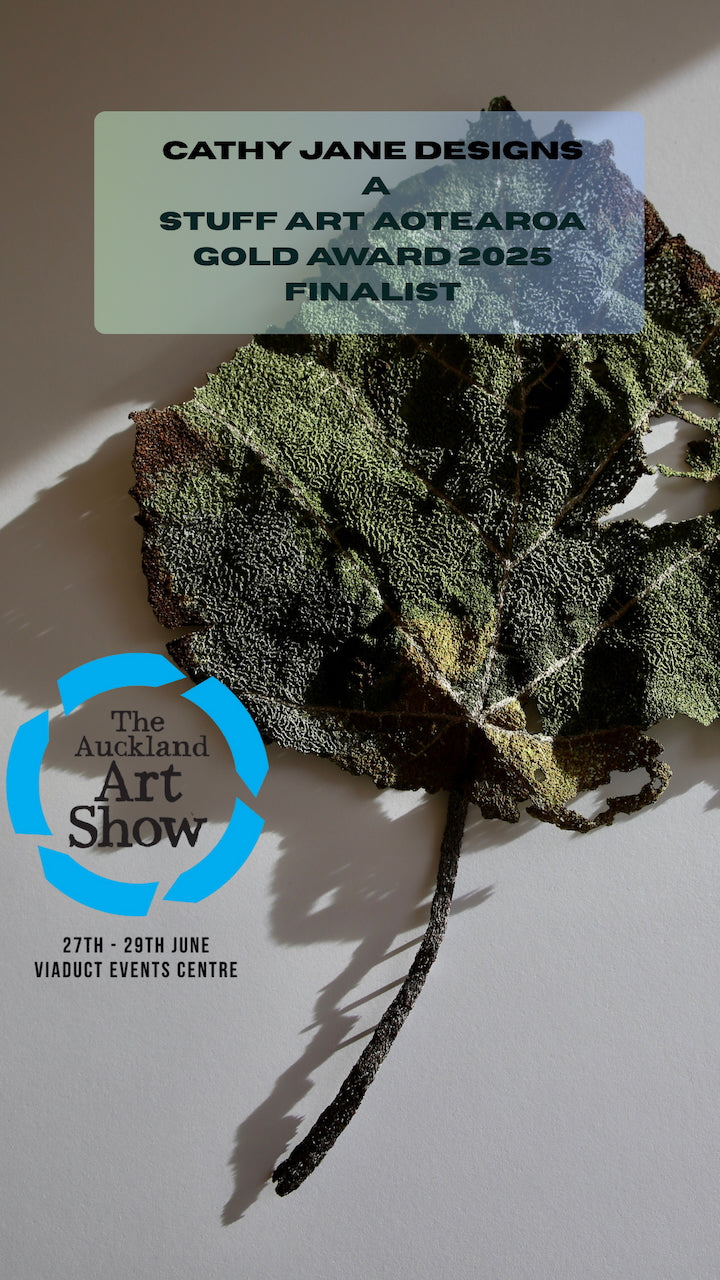 Whau Leaf of NZ thread sculpture. (Award winning piece).
