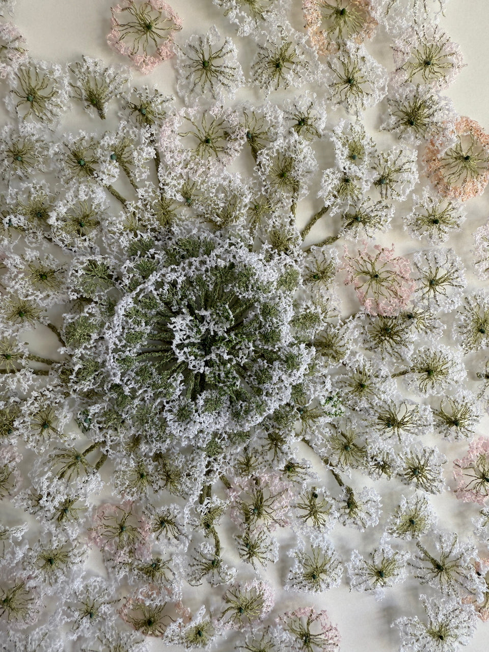 Queen Anne's lace #4. 3D Thread Sculpture.