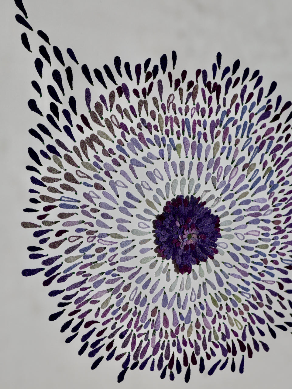 Bursting Forth 3D Thread Sculpture.