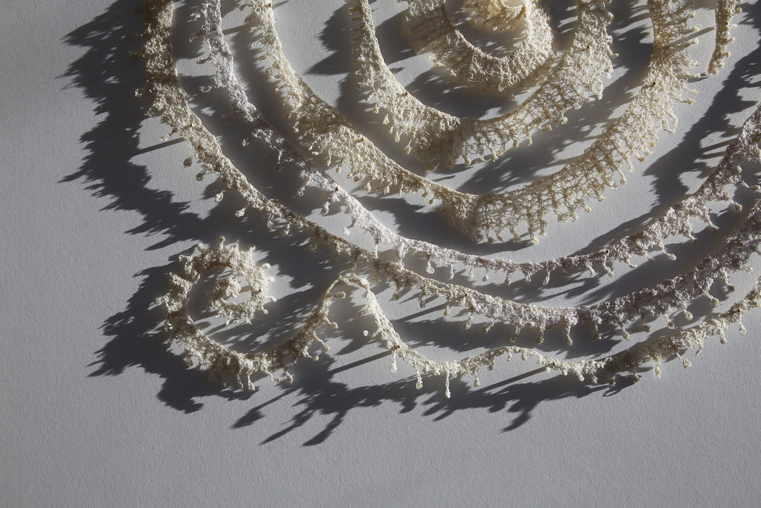 Egg Ribbon 3D Thread Sculpture.