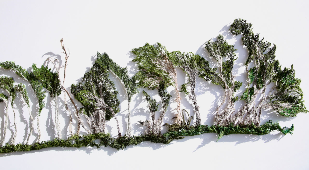 Windblown - Slope Point 3D Thread Sculpture. #2