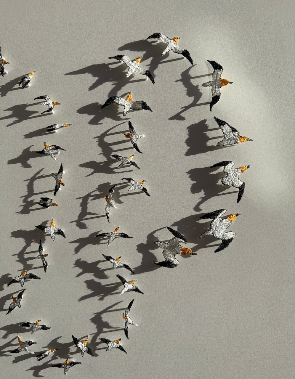 Insatiable Gannets 3D Thread Sculpture.